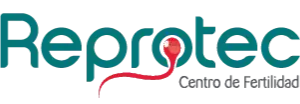 Logo Reprotec Centro de Fertilidad - Cliente Doña Dicha Bogotá Logo de Reprotec Centro de Fertilidad, cliente de la panadería Doña Dicha en Bogotá.